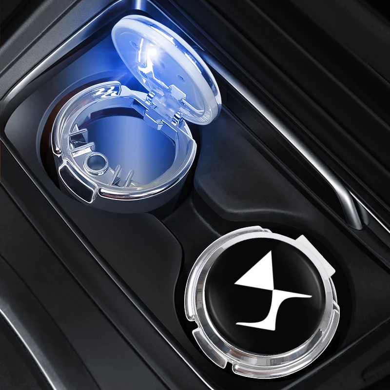 Автомобильная эмблема светодиодная пепельница портативный держатель для