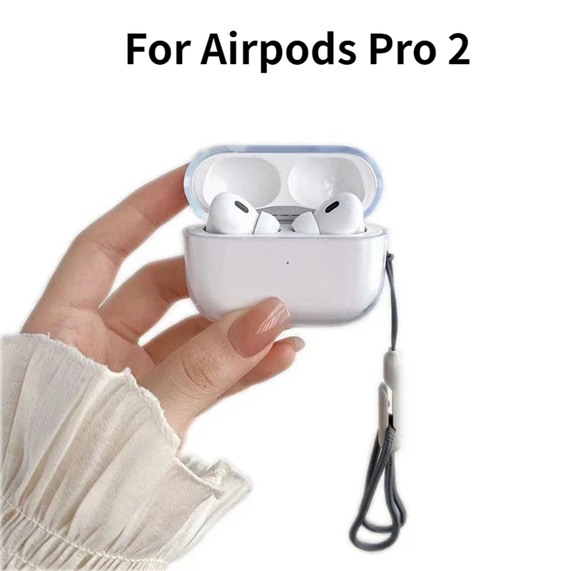 

Прозрачный защитный чехол для Airpods Pro 2, мягкий ударопрочный чехол из ТПУ для наушников Airpods Pro 2 2022