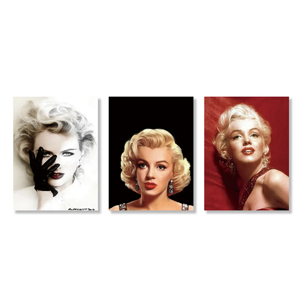 

Actress Decorative American Fashion Black and White Monroe Poster Hanging Oil Painting Core