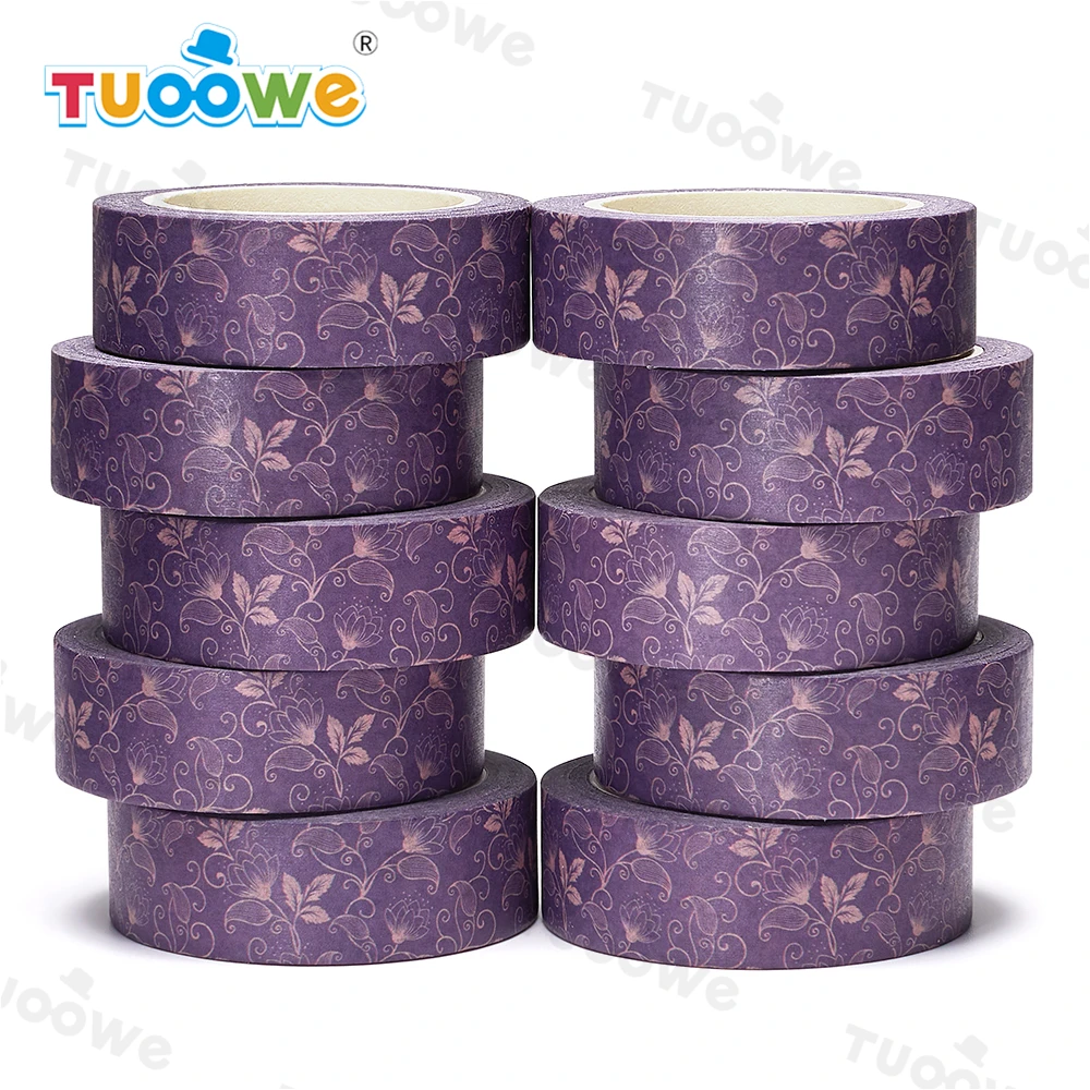 NEW 10pcs/Lot 15mm x 10m Seamless Classical Fashioned Floral Scrapbook Paper Masking Adhesive Washi Tape designer mask