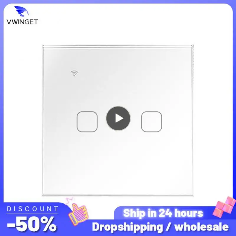 

Home Wall Button Remote Control Anti-scratch Touch Tempered Wifi Switch Smart Life App Tuya Wifi Smart Touch Switch App Control