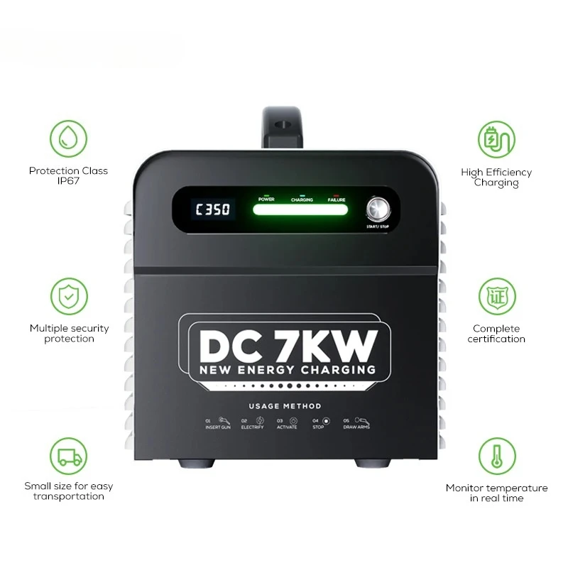 Ovrod Портативное зарядное устройство постоянного тока 7 кВт GBT CCS EV ID4, совместимое с 220 В, зарядное устройство для электромобилей, паровая станция для зарядки постоянного тока для автомобилей (art.: 3920cd8410642) - 3920cd8410642