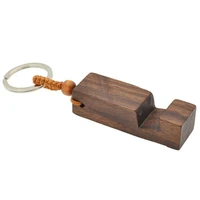 1pcs creative lightweight slim design wooden mobile phone stand holder stand pendant keychain