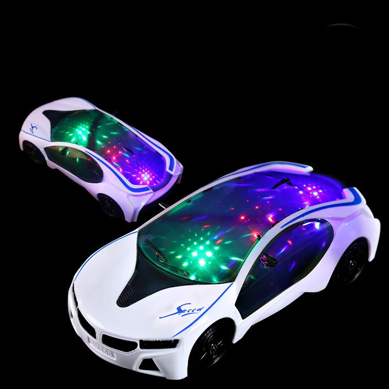 

3D LED Flashing Lights Car Toys Music Audio Electric Kids Gift Toys 360 Degree Rotating Wheel Cool Lights Music Kids