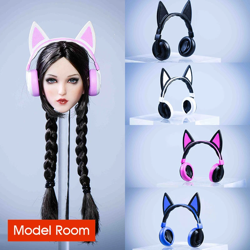 

VSTOYS 21XG74 1/6 Scale Cat Ear Headphones Soldier Scene Accessories Props Fit 12'' Action Figure Body Dolls In Stock