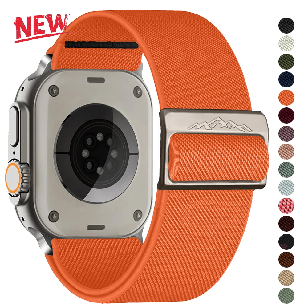Nylon Strap For Apple Watch ultra 2 Band 49mm 46mm 45mm 42mm 40mm 38mm Titanium buckle Bracelet correa iwatch Series 10 9 8 7 SE