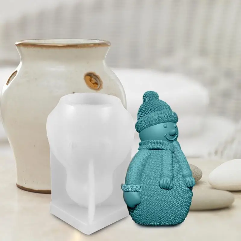 Формы для свечей 3D DIY Рождественский снеговик форма многоразовые ручной работы