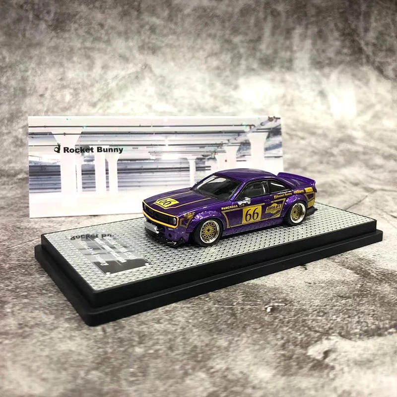 

INNO Model Car Nissan Sivia S14 Rocket Bunny Alloy Vehicle Die-cast Collection Metal Display Gifts - Purple