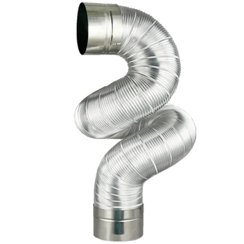 

Pipe Flexible Metal Exhaust Heating Stove Bent Chimney Flue Home Extension