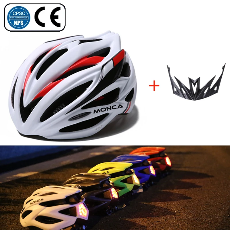 

Bicycle Helmet MTB Ride LED Lights Road Mountain Bike Helmet For Man Women Outdoor Sports Pro Cycling Safety Cap