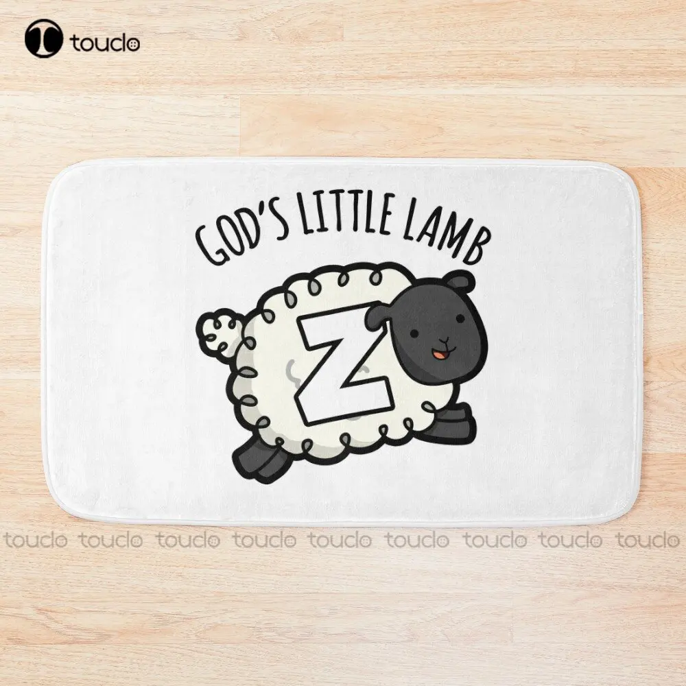 

Alphabet Letter Z God'S Little Lamb Bath Mat Personalized Carpet