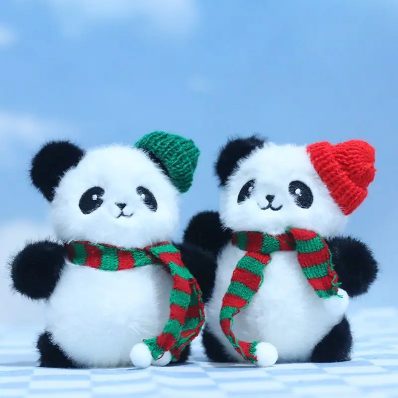 Кавайная подвеска в виде панды рождественская шапка медведь плюшевые игрушки