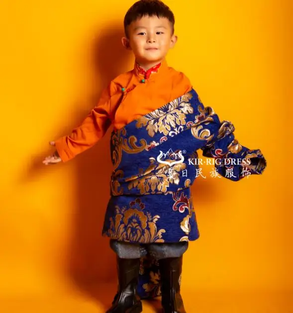 

Китайский стиль, зимнее пальто для мальчиков, детская одежда Kangba, сцена