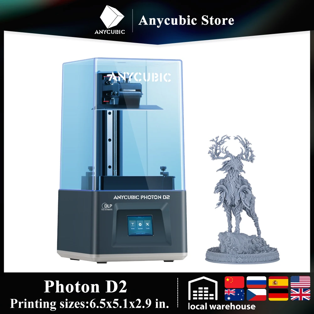 

Новый Высокоточный 3D-принтер ANYCUBIC Photon D2 DLP, высокоскоростной полимерный 3D-принтер