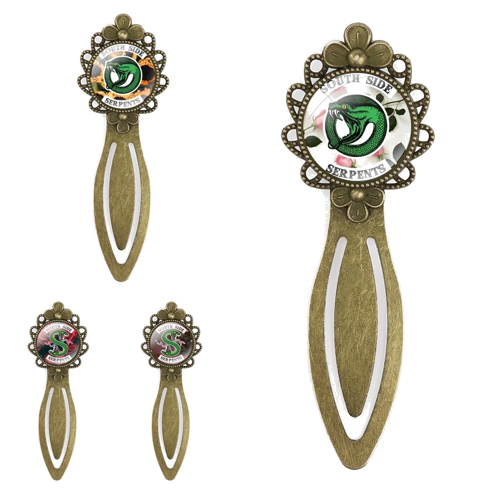 

Дизайнерские Модные забавные металлические закладки с логотипом Riverdale South Side Serpents, подарок для друзей, канцелярские принадлежности для школы и офиса