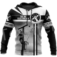 tessffel newfashion worker tool electrician lineman tracksuit streetwear harajuku 3dprint menwomen unisex casual zip hoodies x2
