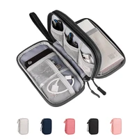 travel cable organizer bag pouch electronic accessories carry case portable waterproof double layers storage bag for cable cord