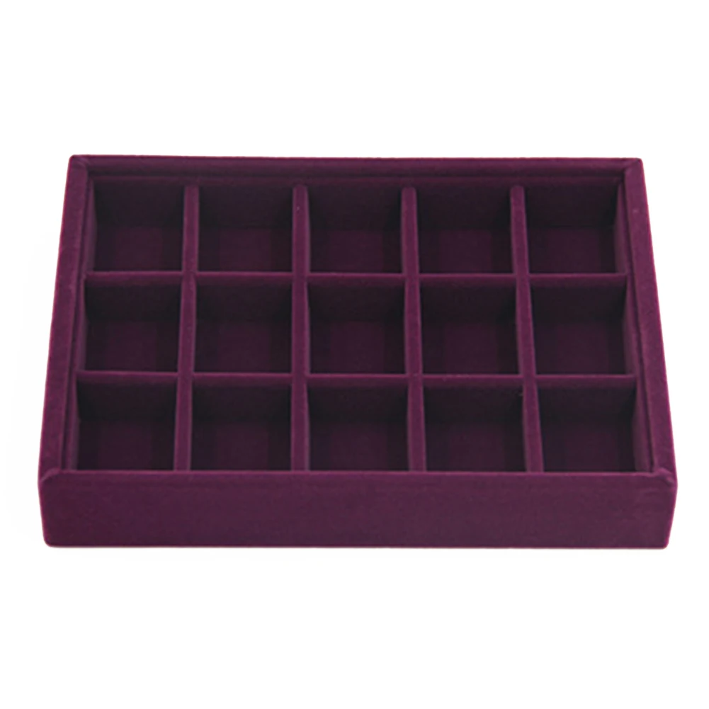 

Домашний Органайзер-витрина, держатель, аксессуары для колец, поднос для сережек, бутиков, демонстрация ювелирных изделий, фиолетовый барха...