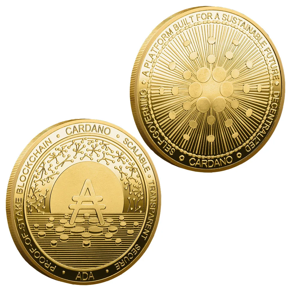 

Cardano Crypto Coin Physical Cryptocurrency Coin Gold Plated Commemorative Coin Souvenirs and Gifts Home Decorations