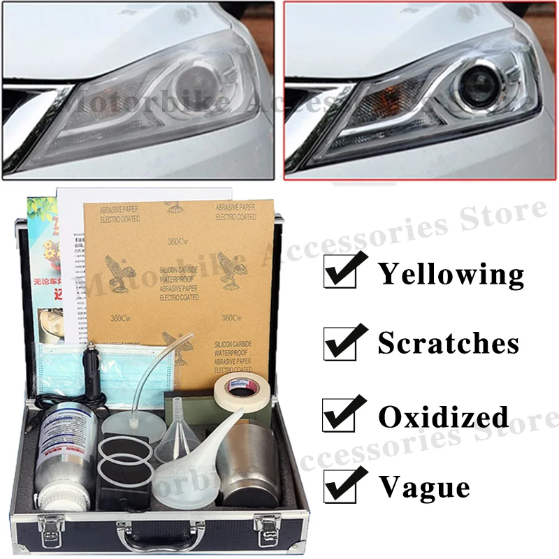 Наборы для полировки автомобильных фар 800 г испаритель жидкости полимерный