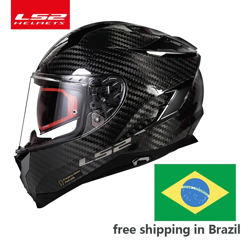 

Original LS2 FF327 Full Face Motorcycle Helmet Ls2 Challenger Carbon Fiber Helmets Inner Sun Lens Racing Casco Moto Capacete