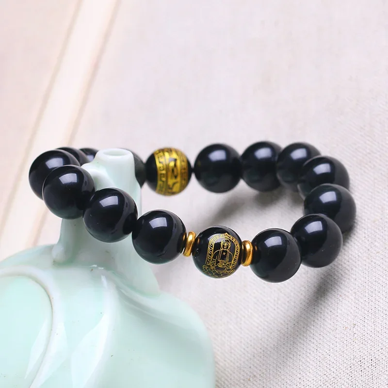 Горячая Распродажа натуральные пары ручной вырезания два цвета обсидиановый