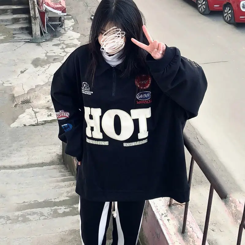 Oversize Sweatshirt Women Vintage 