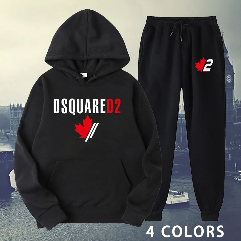 

2022 Men's Luxury Print Hoodies and Pants Set Man Harajuku Pullover Hooded Sweatshirts Suit Male Tracksuit Sport Coat Clothing