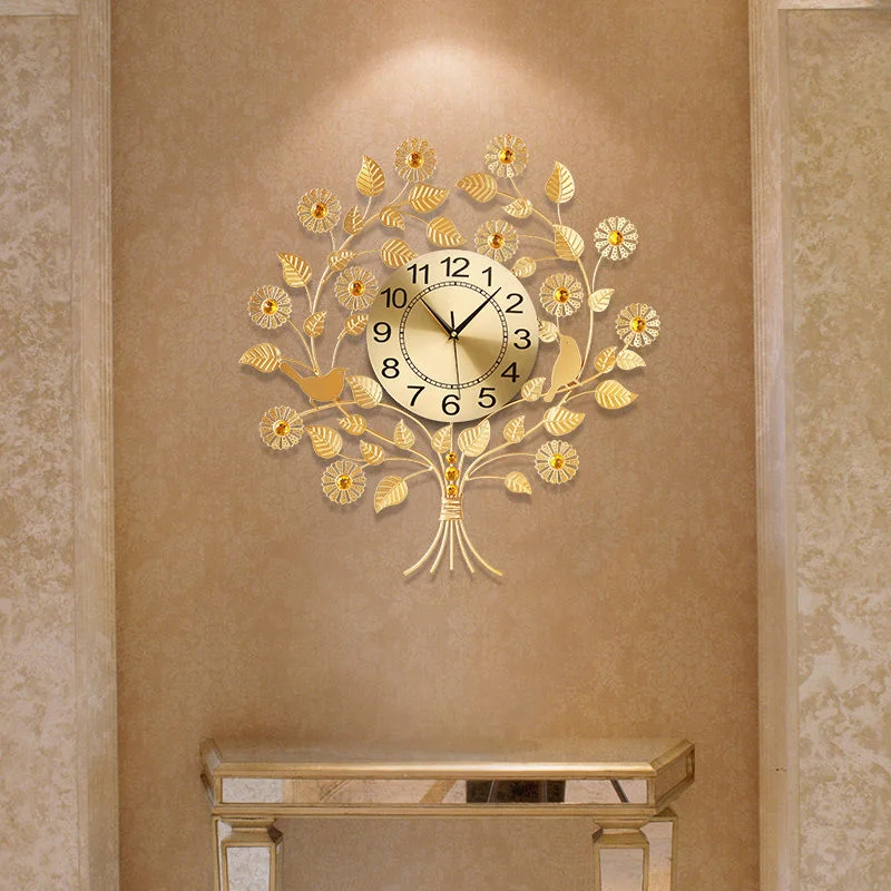 

Living Room Clock Wall Clock Iron Art Bedroom Silent Clock Art Decoration Wall Decoration Wall Watch Clock Wall