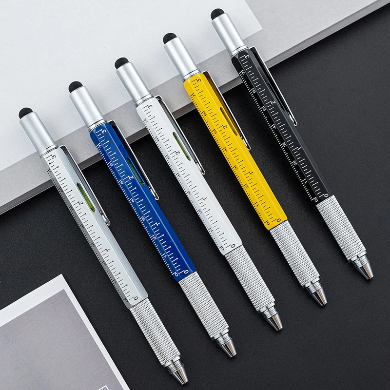 

Fashion Design Multifunction Full Metal Brand Writing Ballpoint Pen Office Business Men Ruller Size Pen Can Make Logo