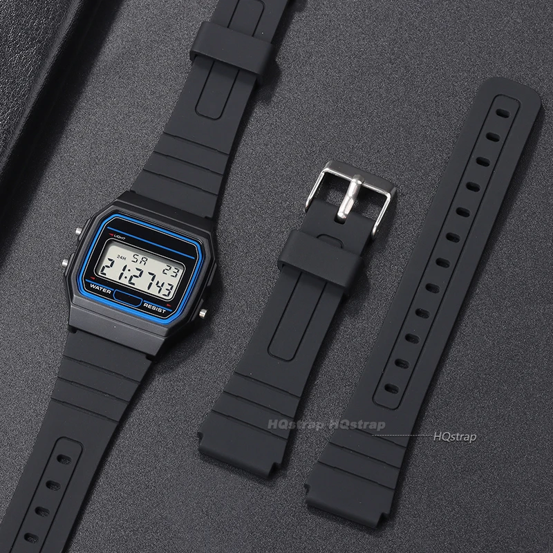 Фото Ремешок силиконовый для Casio W800H W800H A158/168 AE1200/1300 SGW400 F91W F84 F105/108 №3