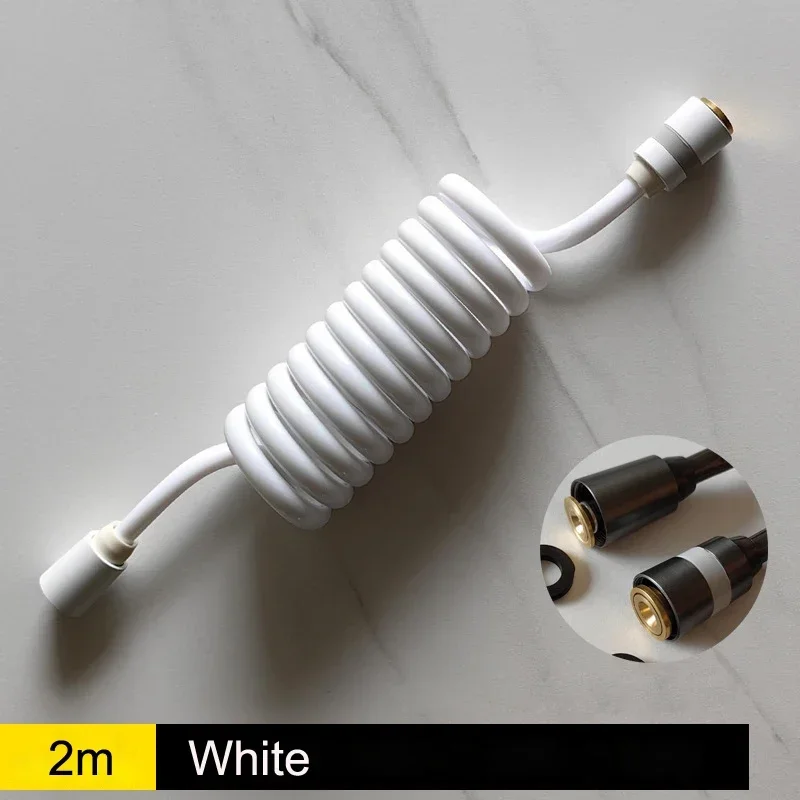 Медный телескопический душевой шланг, спиральный пружинный шланг, распылитель для унитаза, биде, телефонная линия, сантехнический шланг, аксессуары для ванной комнаты 200 см