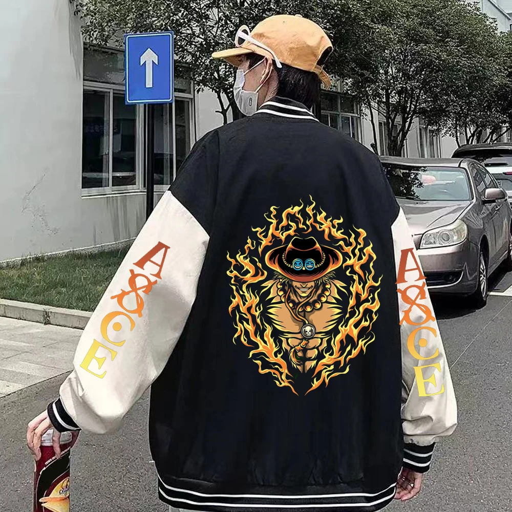 

Anime Portgas D. Ace Hoodie Jacket Coat Long Sleeve Hip Hop Clothes