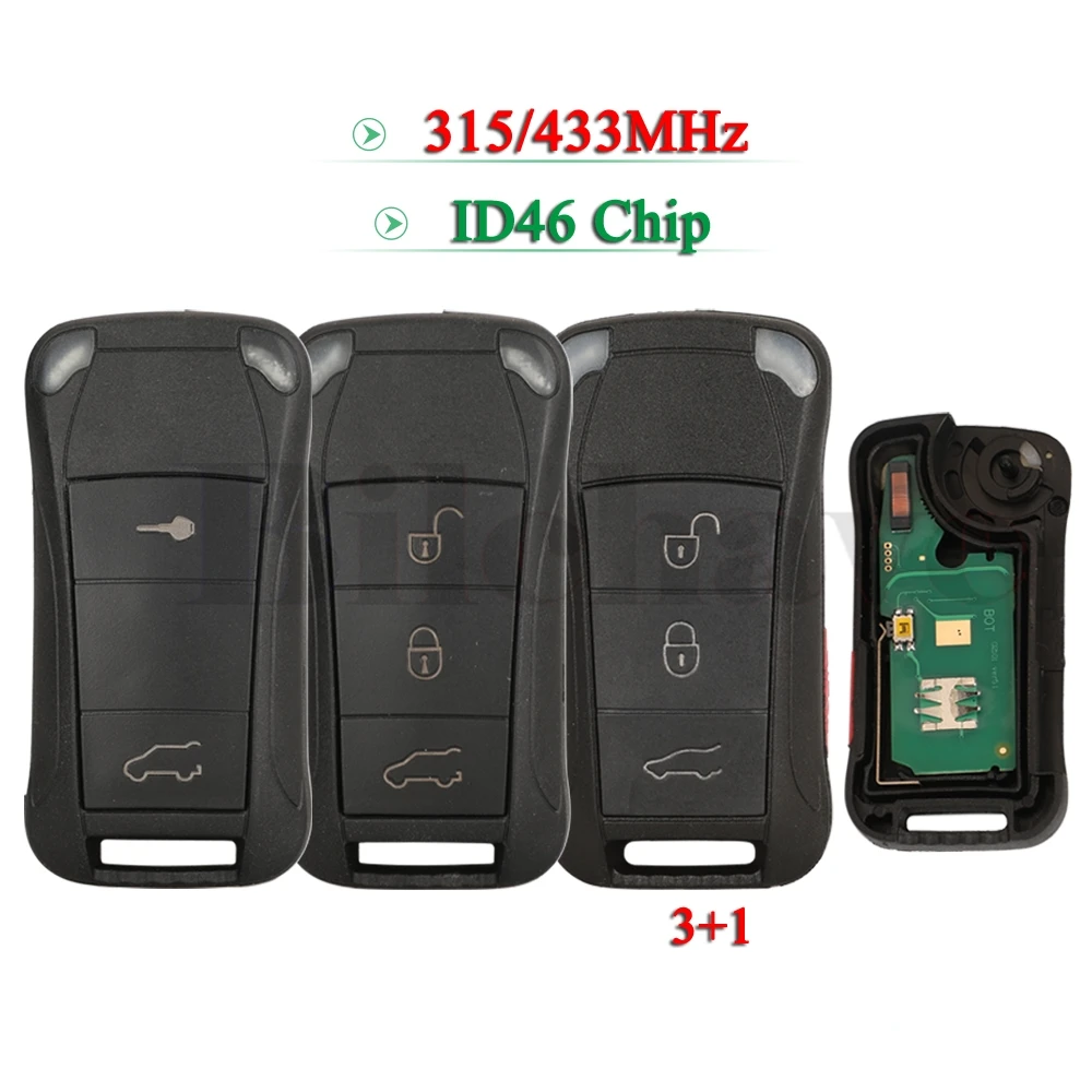 Jingyuqin 2/3/4 кнопки 315/433 МГц для Porsche Cayenne GTS откидной дистанционный Автомобильный
