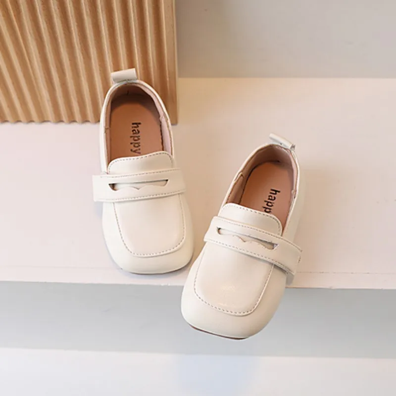 Girls' Shoes British Fashion Small Leather Shoes Spring New Simple Comfortable Single Shoes Children's Walking Shoes