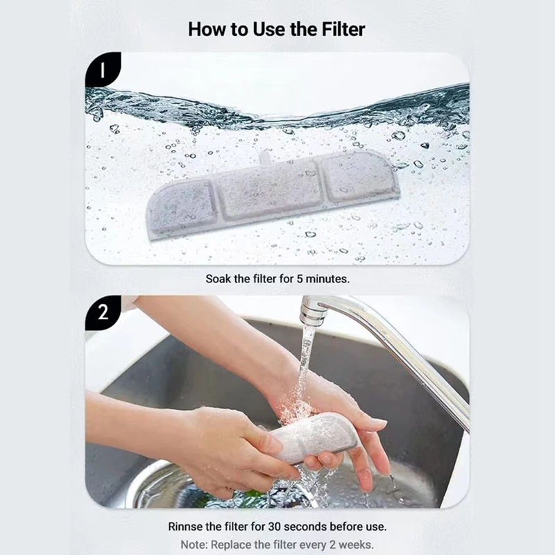 6 фильтров с активированным углем для фонтана воды кошек WFP6 сменные фильтры