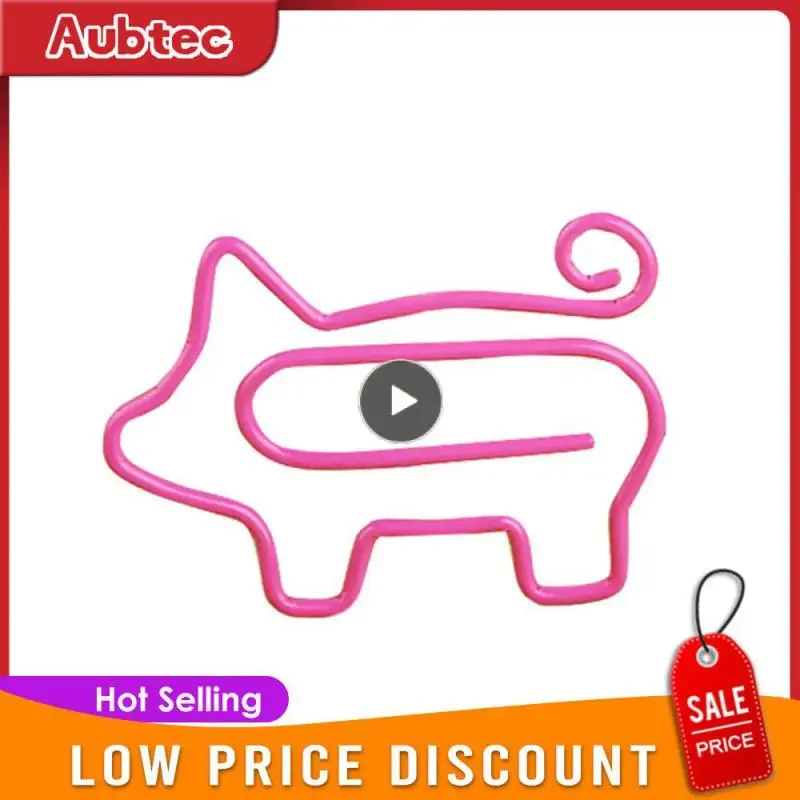 Милая мультяшная закладка со свиньей и животными скрепка для бумаг полые