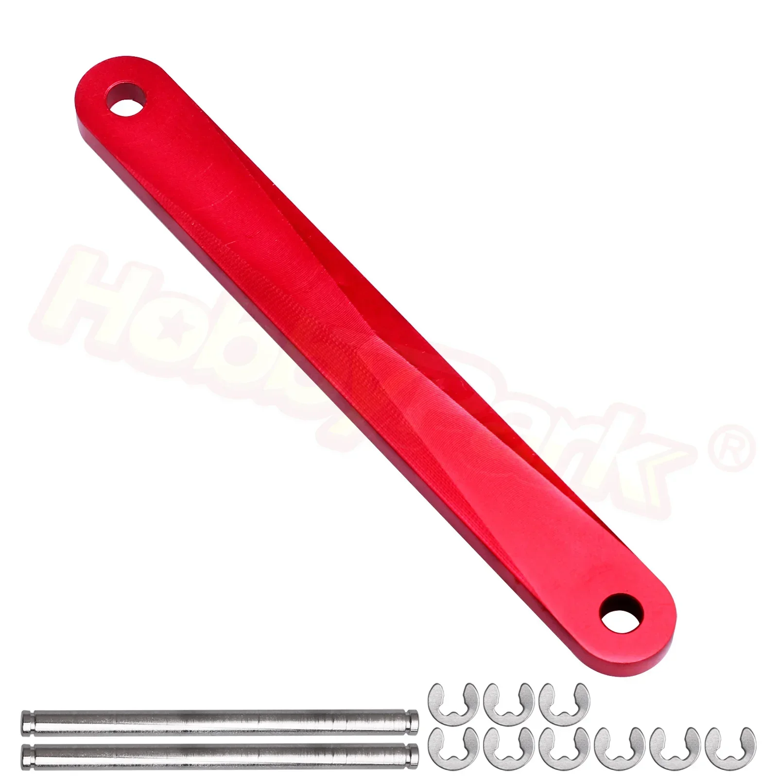 

Aluminum Tie Bar and Suspension Hinge Pins for 1/10 Traxxas Slash 2WD Stampede Rustler VXL Bandit, Replaces 2532 2640 (Red)