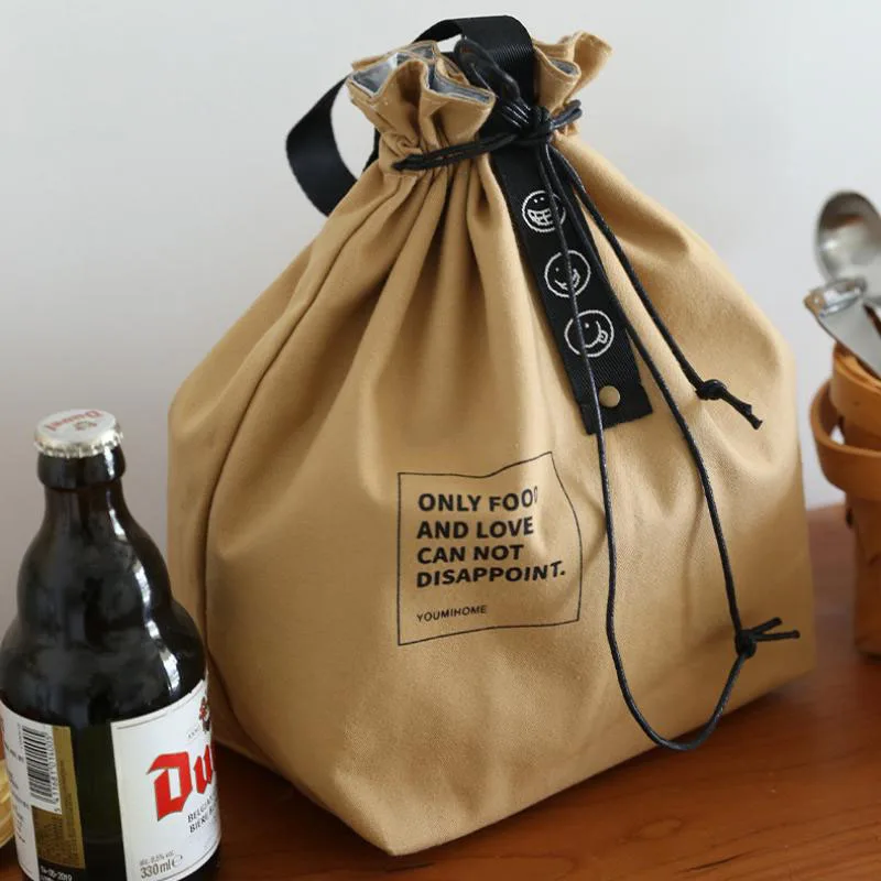 

Trendy Insulation Lunch Bag Outdoor Picnic Bags Large Capacity Food Storage Box Snack Fruit Contain Bags Lunch Thermal HandBags