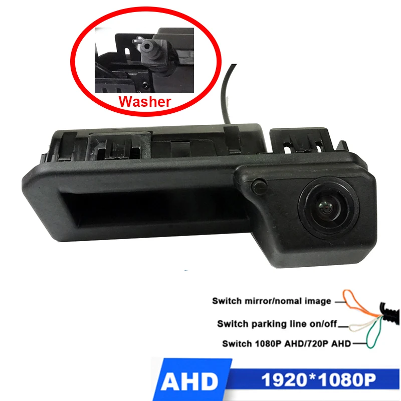 

1920*1080P AHD Car Spray Water Trunk Handle Rear View Camera For Audi Q2 Q3 Q5 A5 A6 VW Passat Bora Skoda karoq Kodiaq 2017-2019