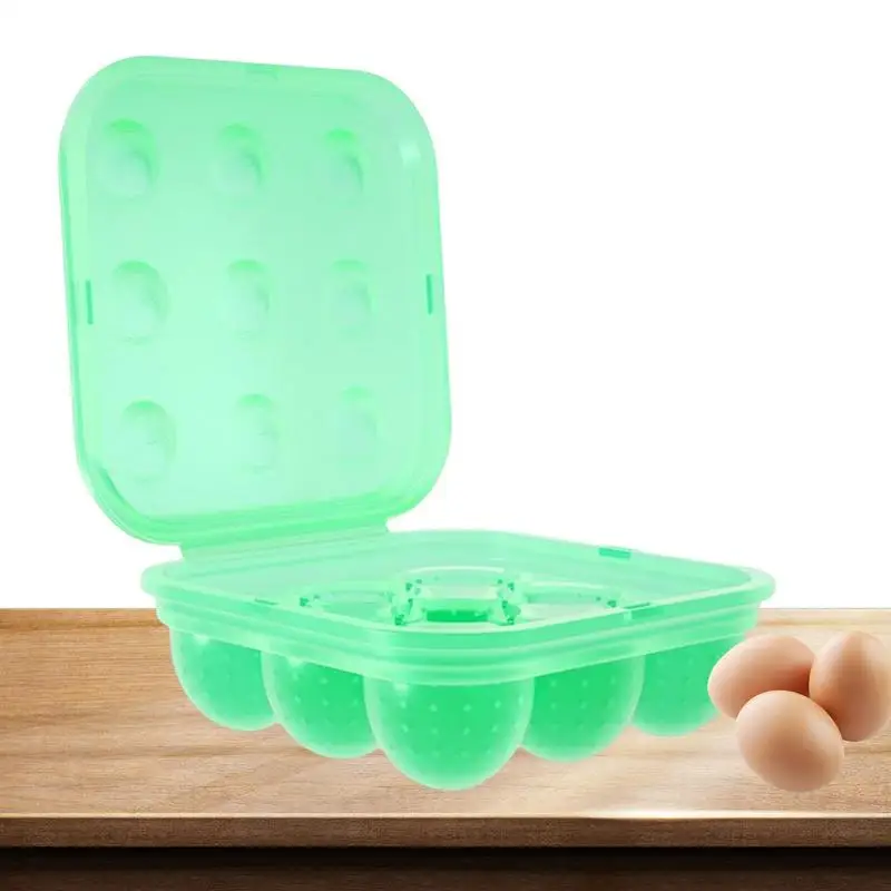 

Camping Egg Holder 9 Grids Shockproof Portable Egg Container Egg Storage Box Container Egg Container For Camping Picnic And