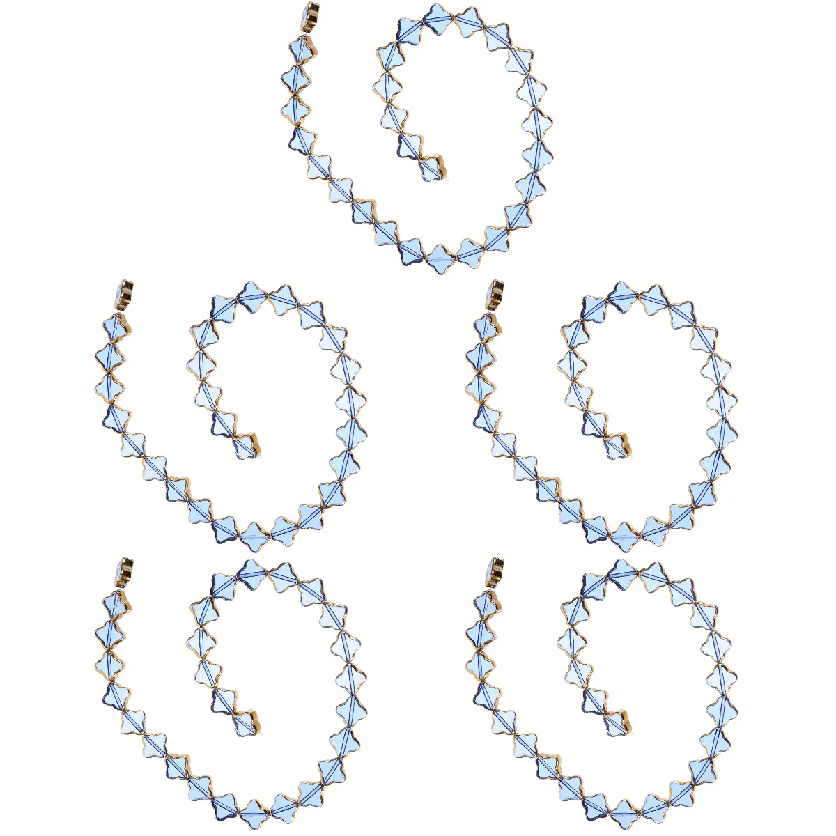

Gold Pendant Small Beads Bracelets Making Clovers Charms Jewelry DIY Crystal