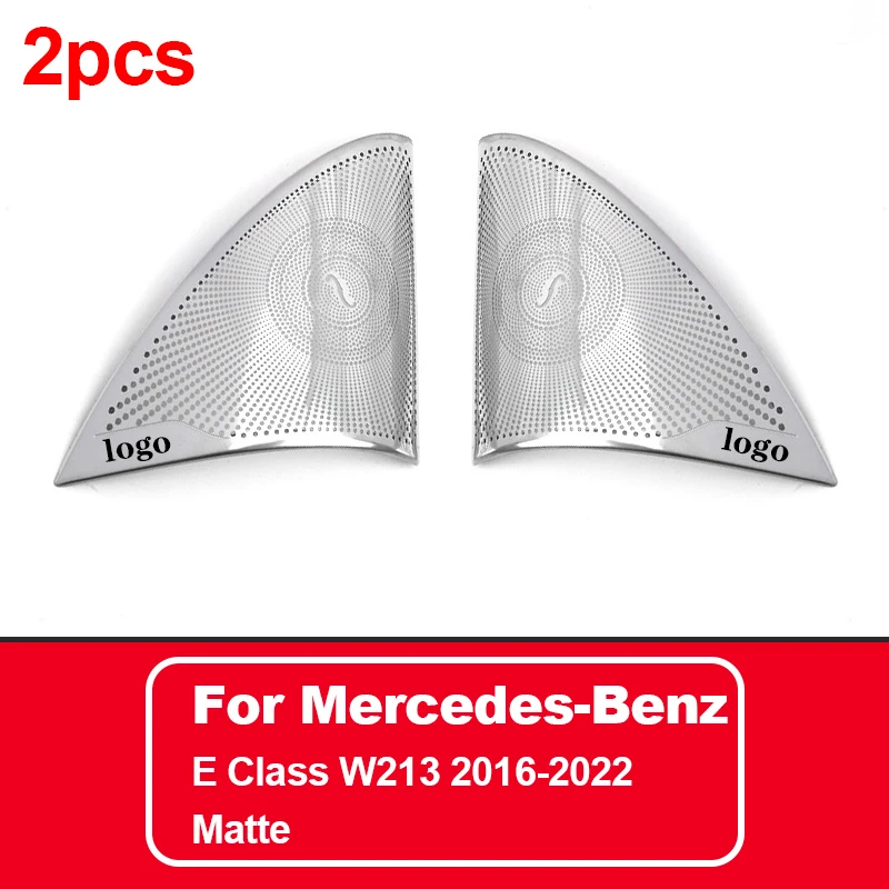 

Чехлы для дверных динамиков Mercedes Benz W213 W205 X253 GLC E C класса A-стойка из нержавеющей стали, матовые глянцевые аксессуары для интерьера