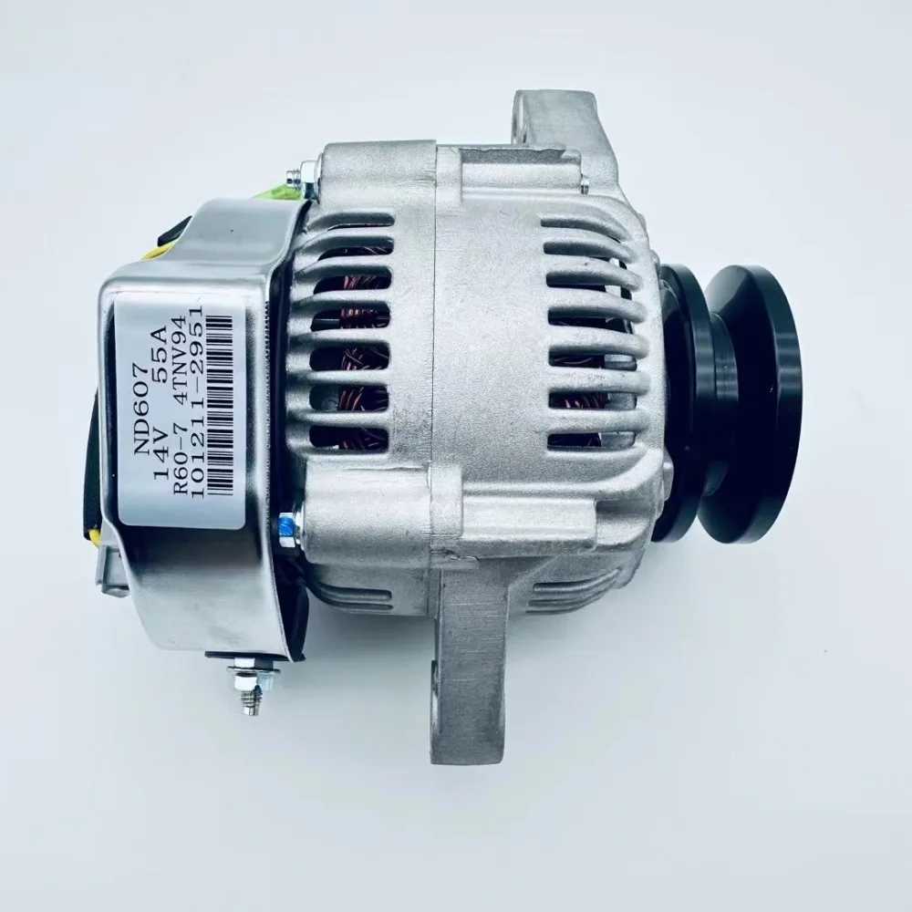 Фото Генератор двигателя 101211-2951 (14 В/55 А) для двигателя Yanmar 4TNV94 ViO60-6B SV100-1ViO75-B SV08-1A для экскаваторов R60-7 №2