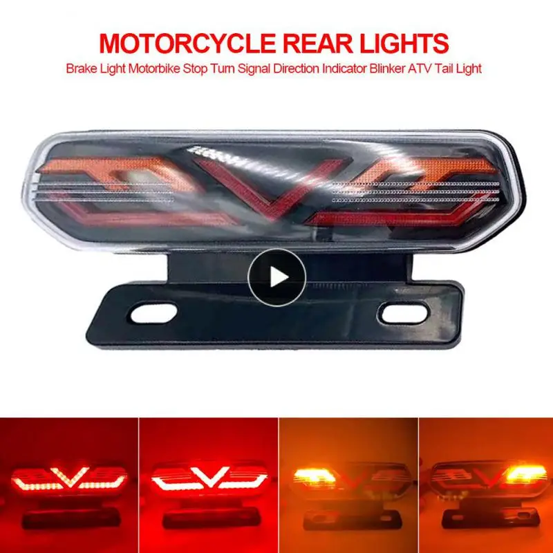 

Motorbike Motorcycle Brake Light Integrated Tail Light Atv Tail Ip68 Waterproof Turn Signal Direction Lamp 12v Moto Accessories