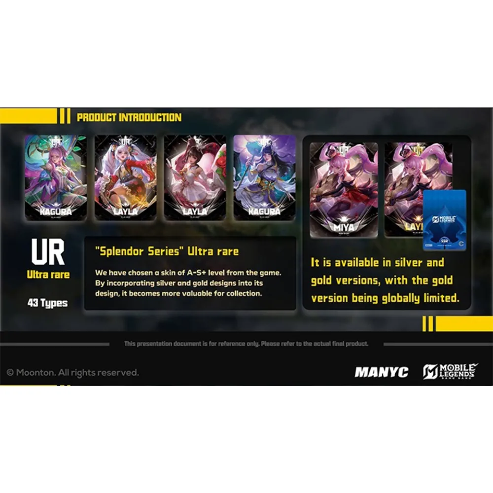 Коллекционные карточки MLBB: 3D-мультиплеер, соревновательная игра, дизайн в классическом стиле с героями, периферийные карточки на английском языке, подарки. (art.: 3920dcdaca8f1) - 3920dcdaca8f1