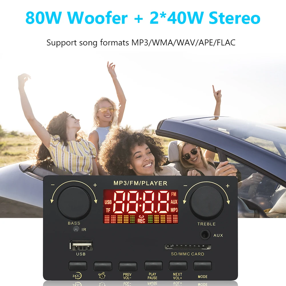 DC8-24V 2*40 Вт Bluetooth MP3 декодирование доска модуль стерео усилитель беспроводной