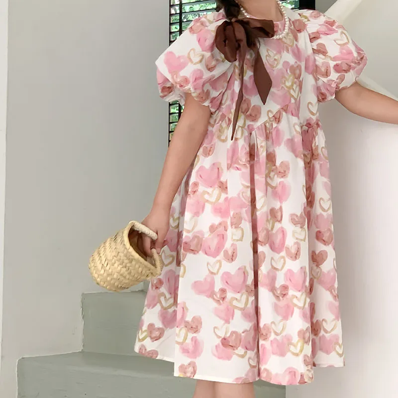 

Love Dress Summer 2023 New Korean Children's Summer Cotton Princess Dress 4-92
