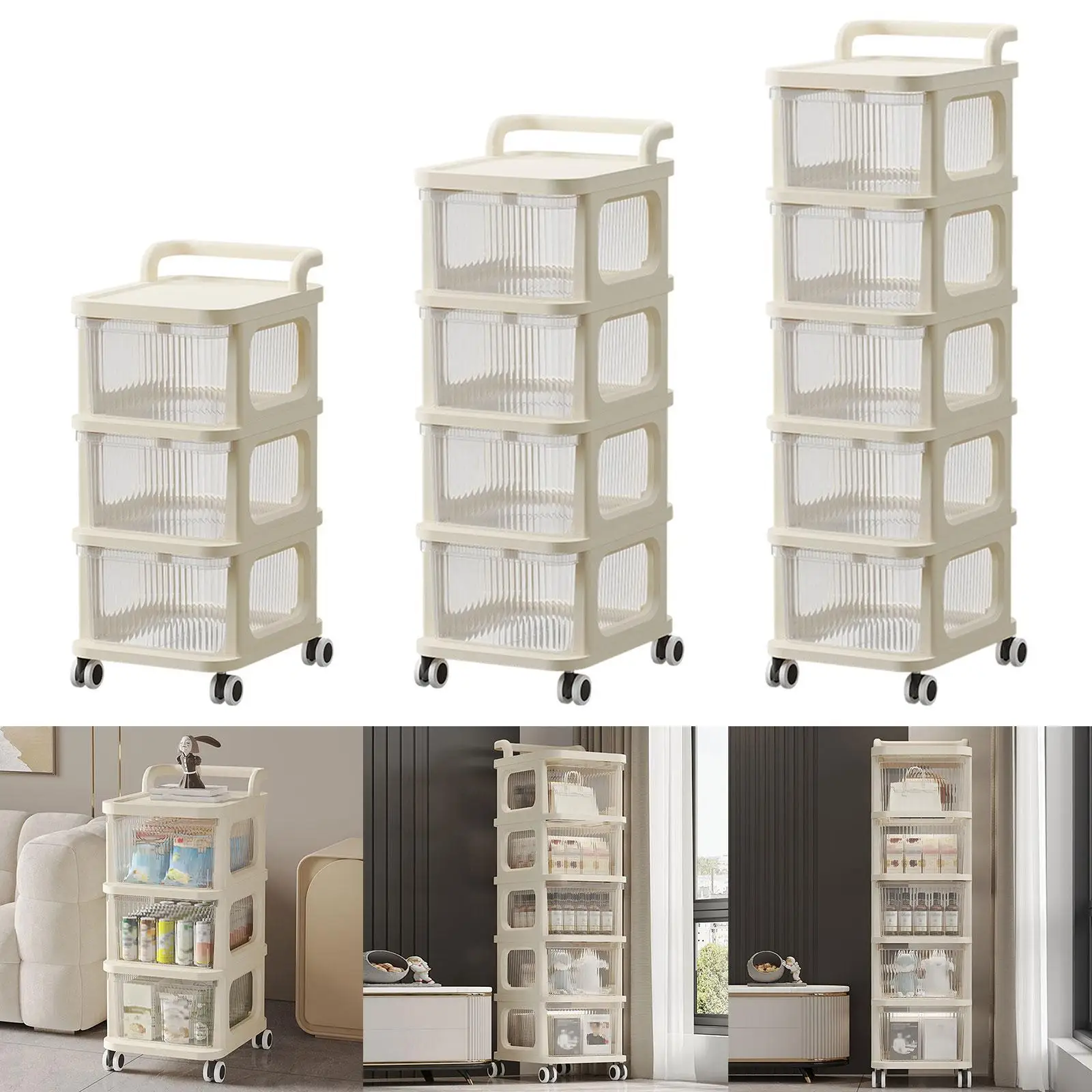 Wózek na kółkach z wózkiem do przechowywania Uchwyt kosmetyki Wielofunkcyjny mobilny wózek szufladą książki pralni w akademiku
