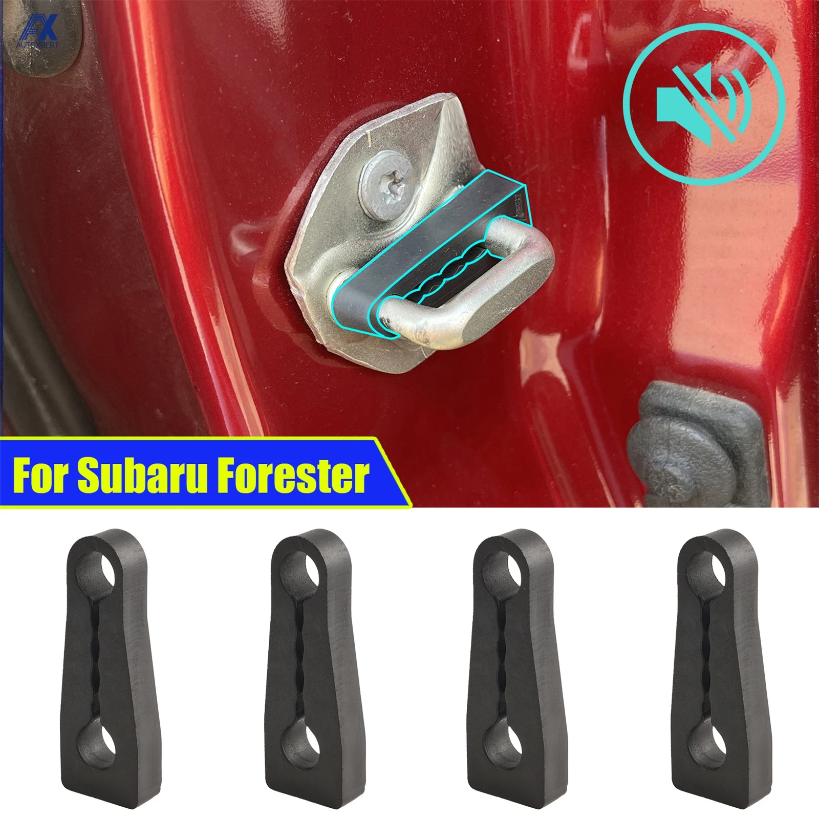 

Звуковой демпфер, буфер дверного замка для Subaru Forester Impreza Outback XV/Crosstrek Legacy WRX Rattling STOP, звукоизоляционное глухое уплотнение